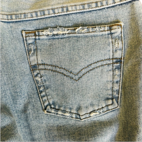 Vintage Le Jealous Beaded Floral Cut-Out Light Wash Jeans - Size W30 - Picture 4 of 16